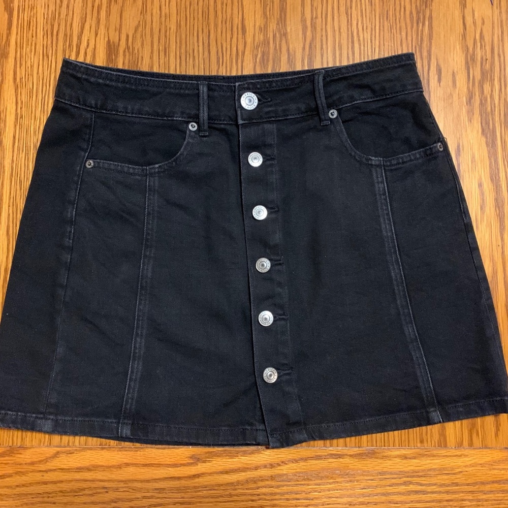 American Eagle Black Denim Skirt